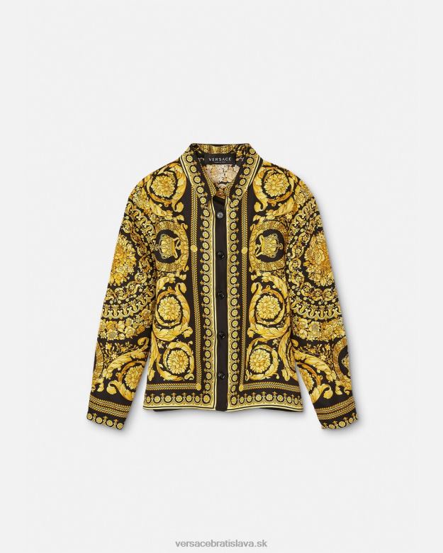 oblečenie X8X8P1954 Versace baroková hodvábna košeľa vytlačiť deti