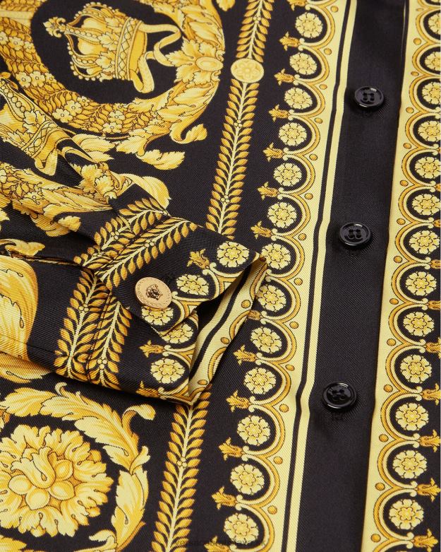 oblečenie X8X8P1954 Versace baroková hodvábna košeľa vytlačiť deti