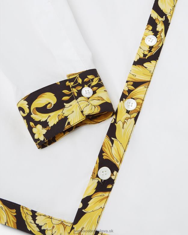 oblečenie X8X8P2111 Versace baroková košeľa biela a potlač deti