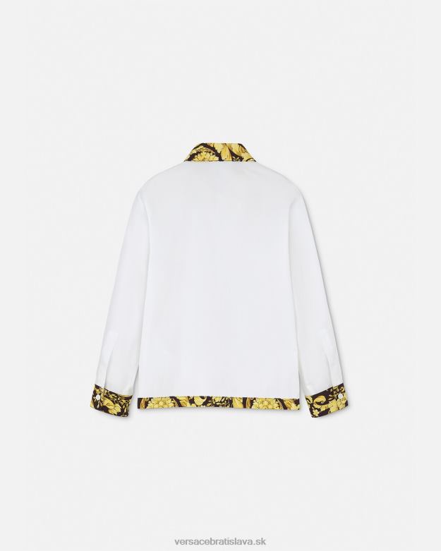 oblečenie X8X8P2111 Versace baroková košeľa biela a potlač deti