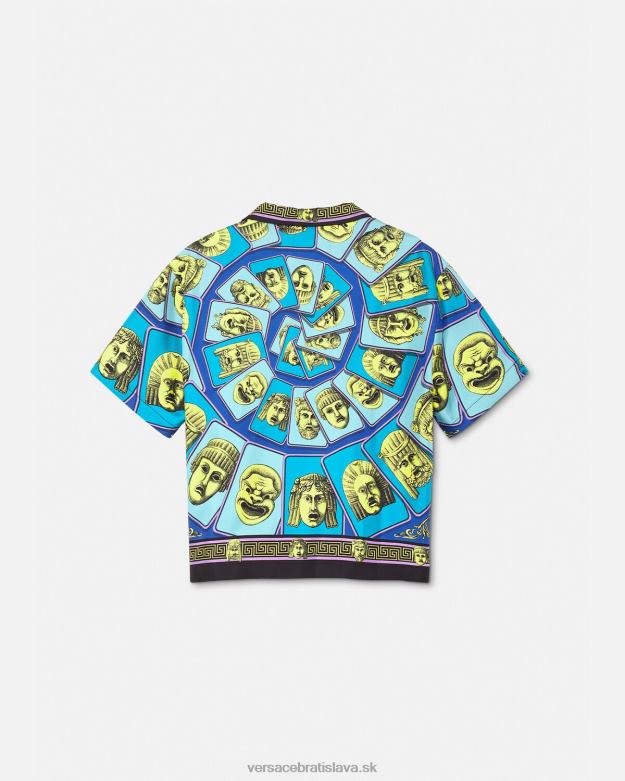 oblečenie X8X8P2123 Versace hodvábna košeľa le maschere vytlačiť deti