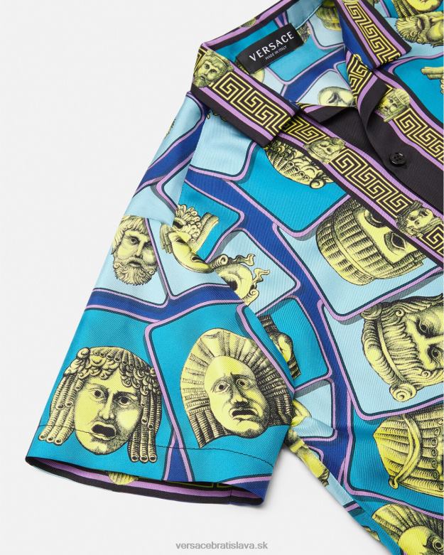 oblečenie X8X8P2123 Versace hodvábna košeľa le maschere vytlačiť deti