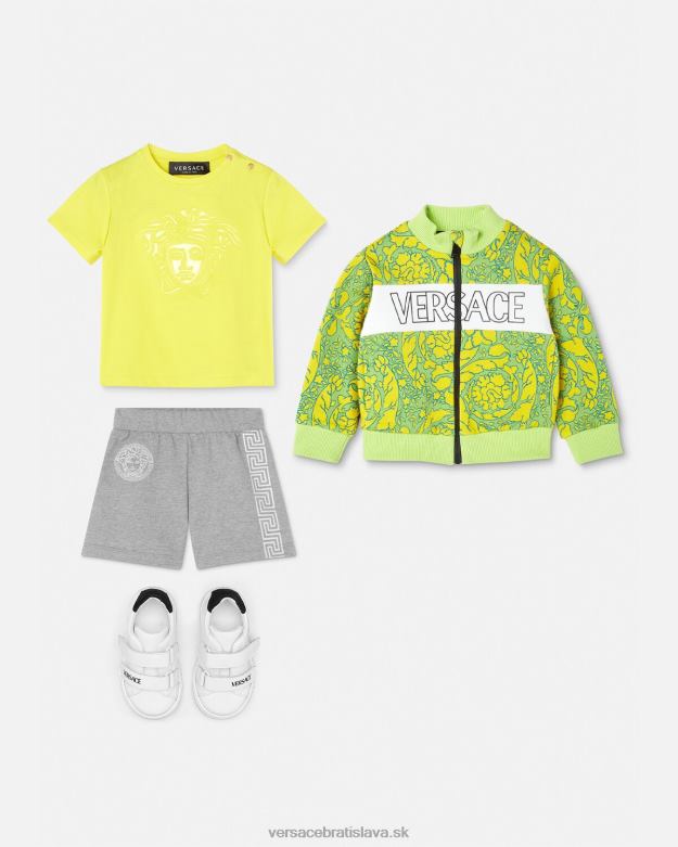 oblečenie X8X8P1881 Versace greca detské potničky sivá deti