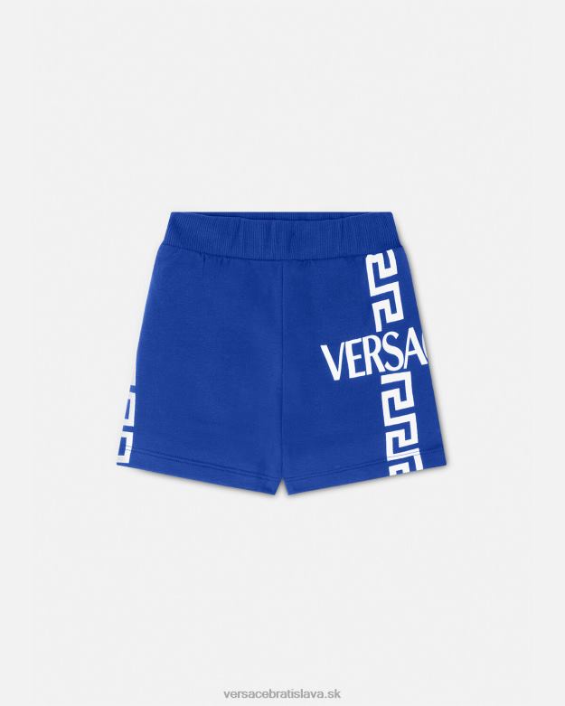 oblečenie X8X8P1889 Versace detské šortky s logom greca Modrá deti