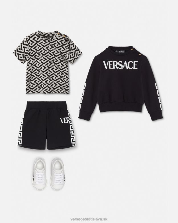 oblečenie X8X8P1908 Versace greca detské šortky čierna deti