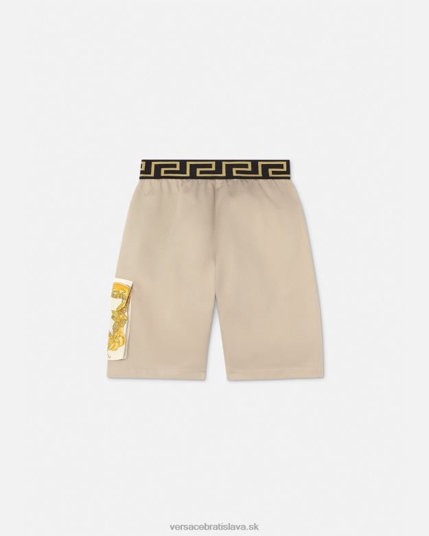 oblečenie X8X8P2086 Versace greca mušľové barokové šortky béžová deti