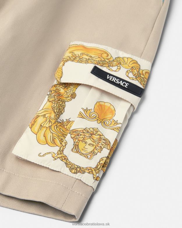 oblečenie X8X8P2086 Versace greca mušľové barokové šortky béžová deti