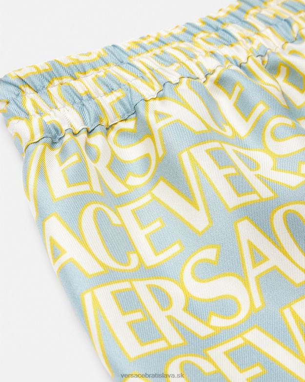 oblečenie X8X8P2090 Versace celoplošné hodvábne šortky vytlačiť deti