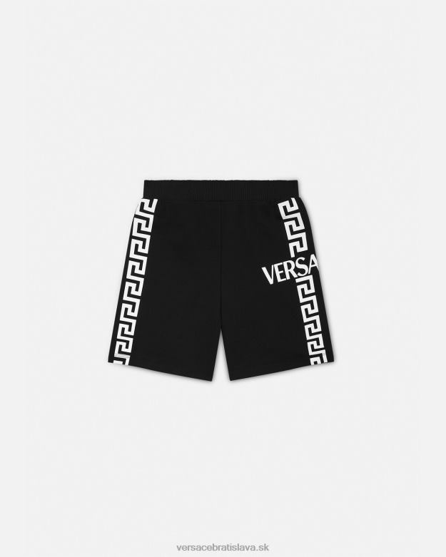 oblečenie X8X8P2098 Versace teplákové šortky s logom čierna deti