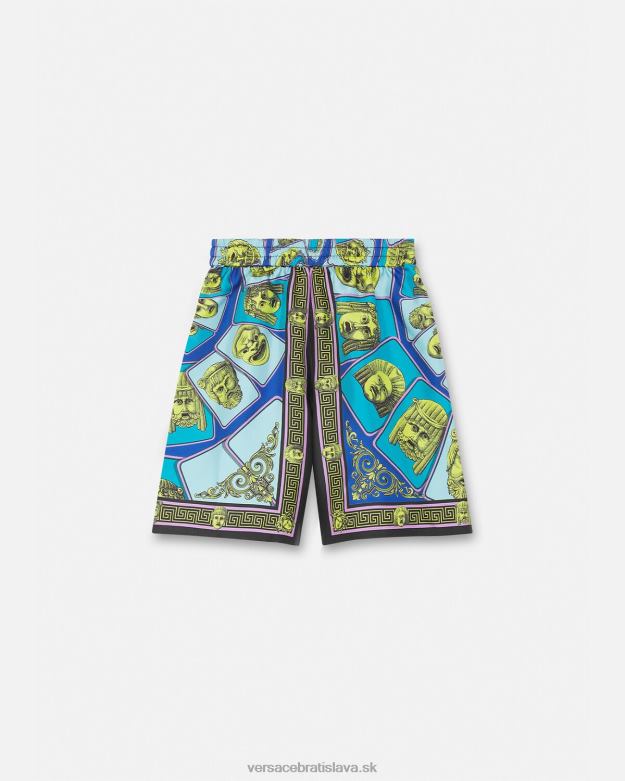 oblečenie X8X8P2122 Versace hodvábne šortky le maschere vytlačiť deti