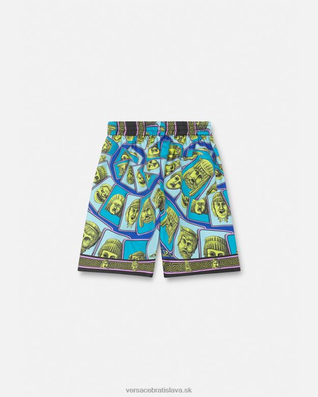 oblečenie X8X8P2122 Versace hodvábne šortky le maschere vytlačiť deti