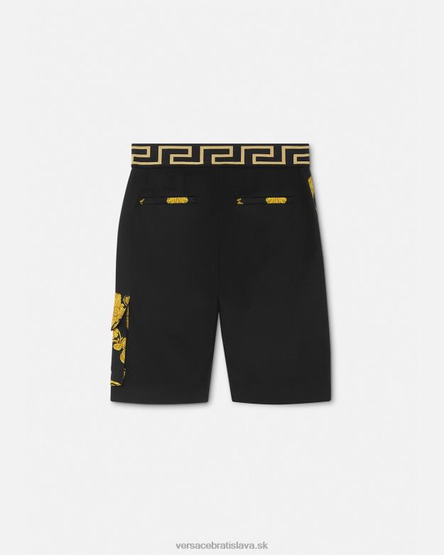 oblečenie X8X8P2126 Versace maschera baroque greca shorts čierna deti