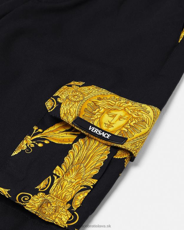 oblečenie X8X8P2126 Versace maschera baroque greca shorts čierna deti