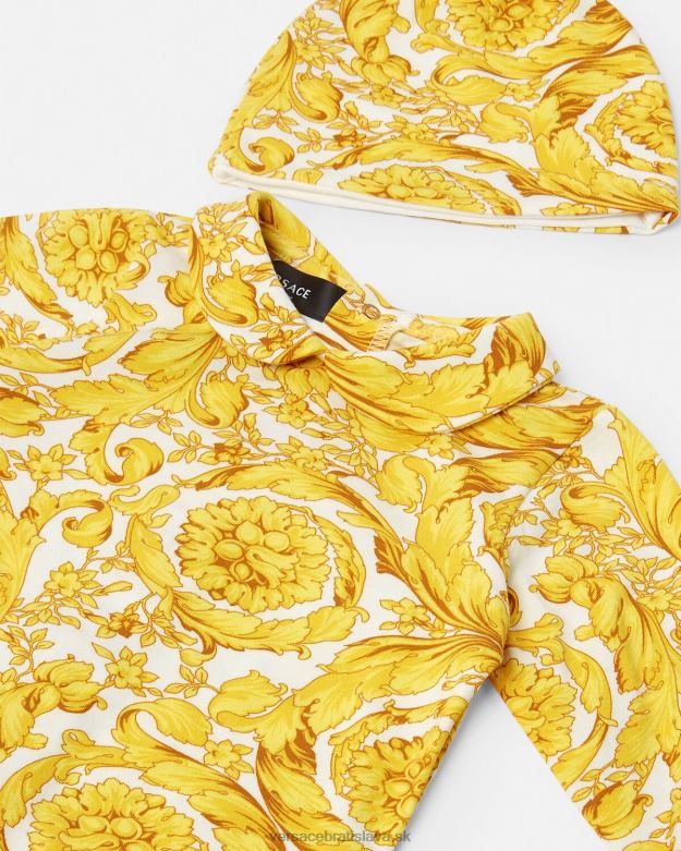 oblečenie X8X8P1818 Versace Súprava detského spacieho obleku barocco vytlačiť deti