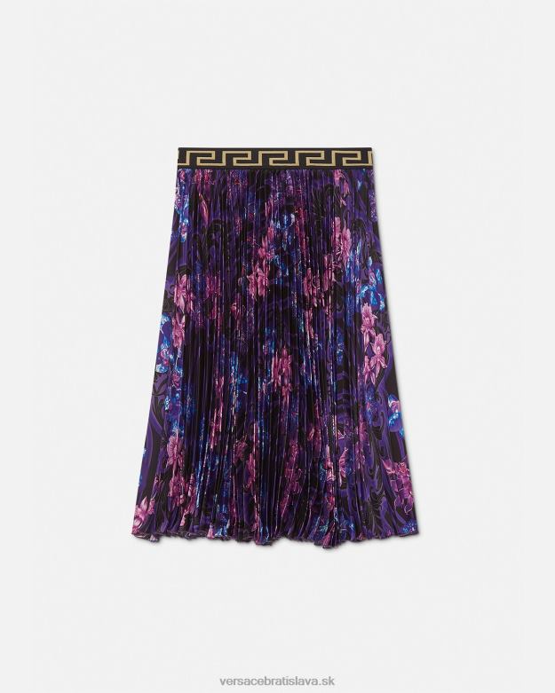 oblečenie X8X8P2006 Versace plisovaná sukňa orchidea barocco fialová a potlač deti
