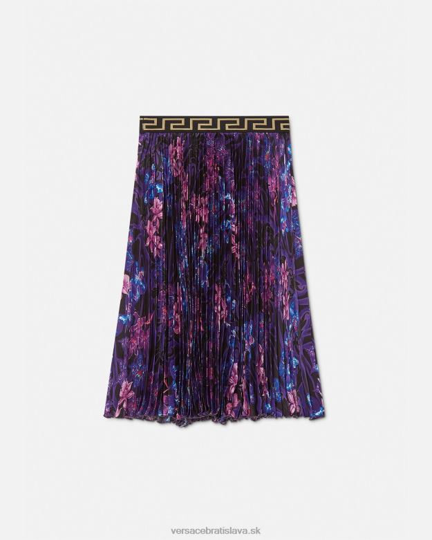 oblečenie X8X8P2006 Versace plisovaná sukňa orchidea barocco fialová a potlač deti