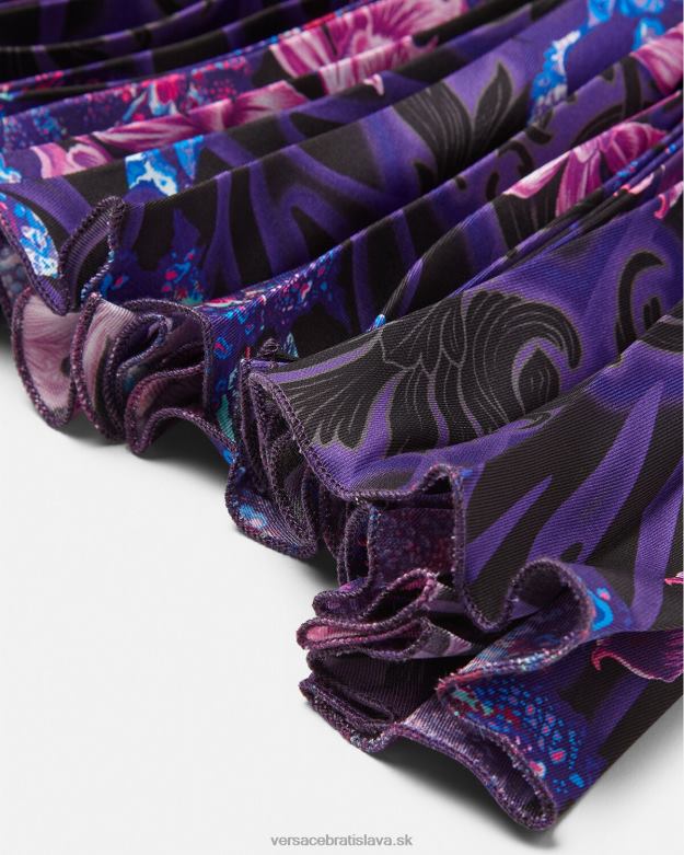 oblečenie X8X8P2006 Versace plisovaná sukňa orchidea barocco fialová a potlač deti