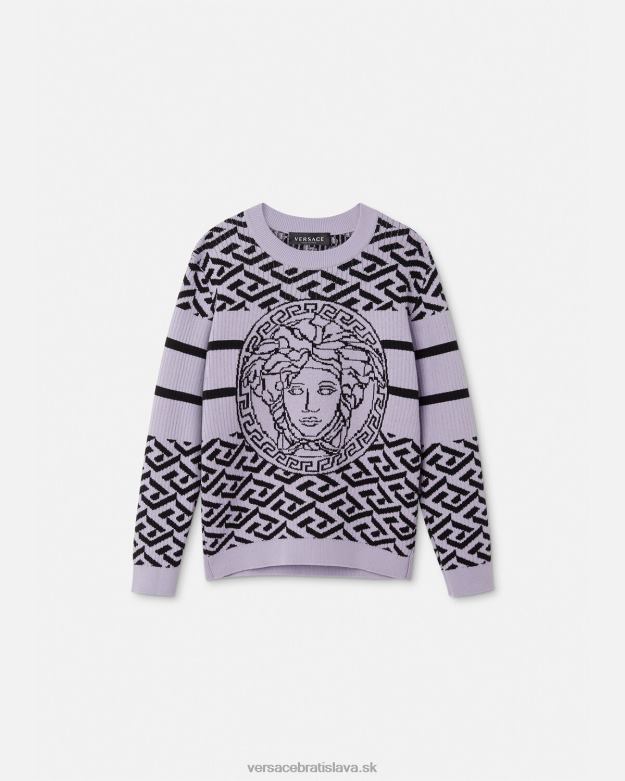 oblečenie X8X8P1995 Versace sveter medusa la greca orgován deti