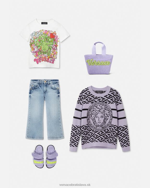 oblečenie X8X8P1995 Versace sveter medusa la greca orgován deti