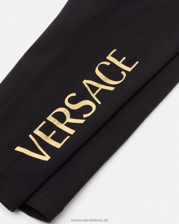 oblečenie X8X8P1864 Versace detské tepláky s logom čierna deti