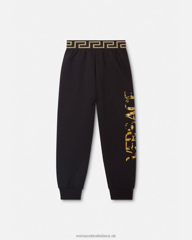oblečenie X8X8P1993 Versace tepláky s logom barocco čierna deti