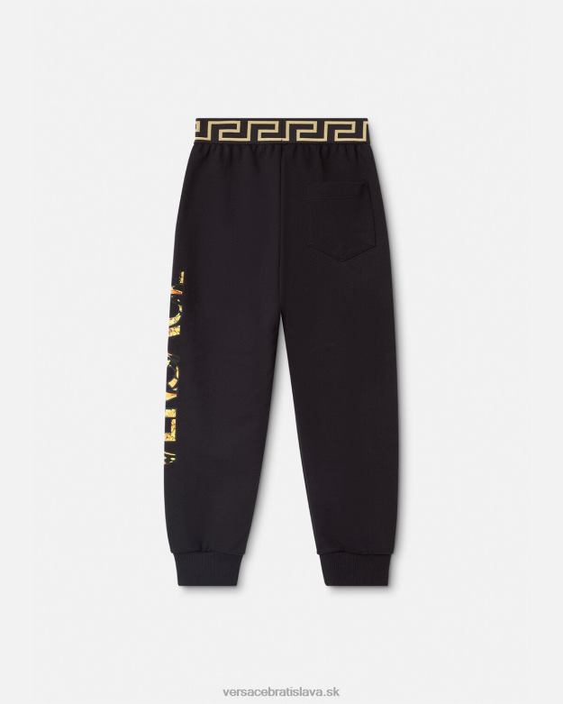oblečenie X8X8P1993 Versace tepláky s logom barocco čierna deti