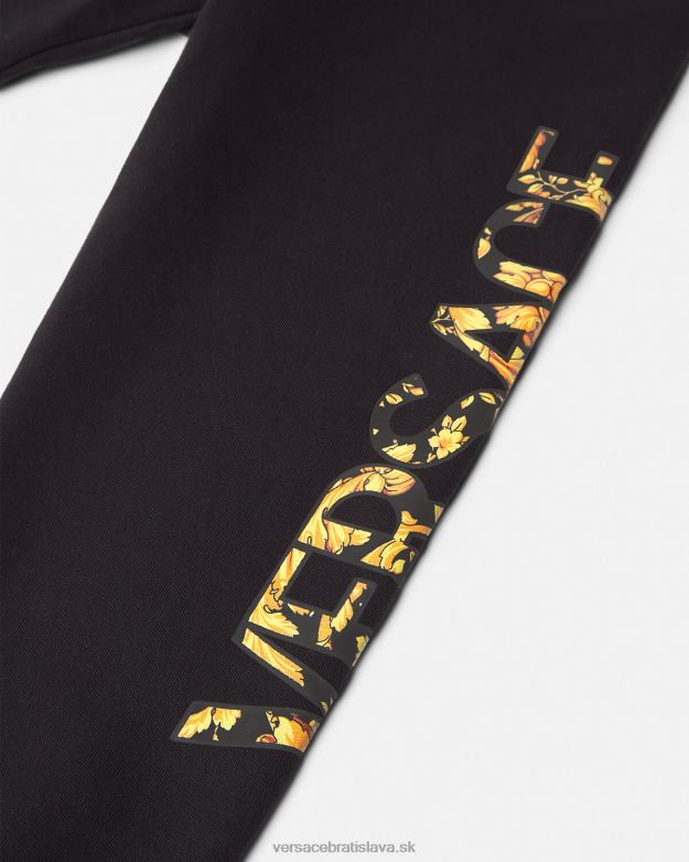 oblečenie X8X8P1993 Versace tepláky s logom barocco čierna deti