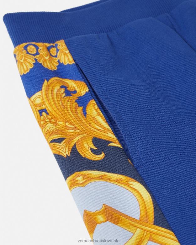 oblečenie X8X8P2110 Versace barocco 660 tepláky modrá a potlač deti