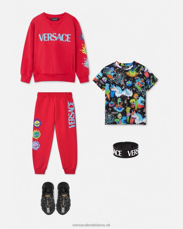 oblečenie X8X8P2138 Versace tepláky medusa sunnies červená deti