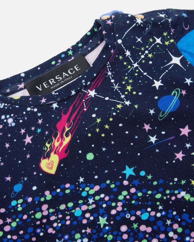 oblečenie X8X8P1852 Versace detské tričko medusa galaxy vytlačiť deti