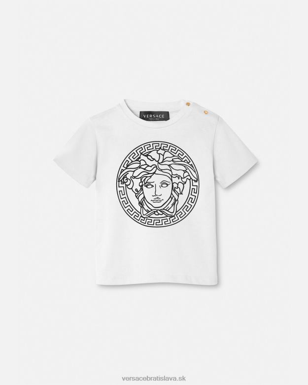 oblečenie X8X8P1863 Versace medúza detské tričko čierna biela deti