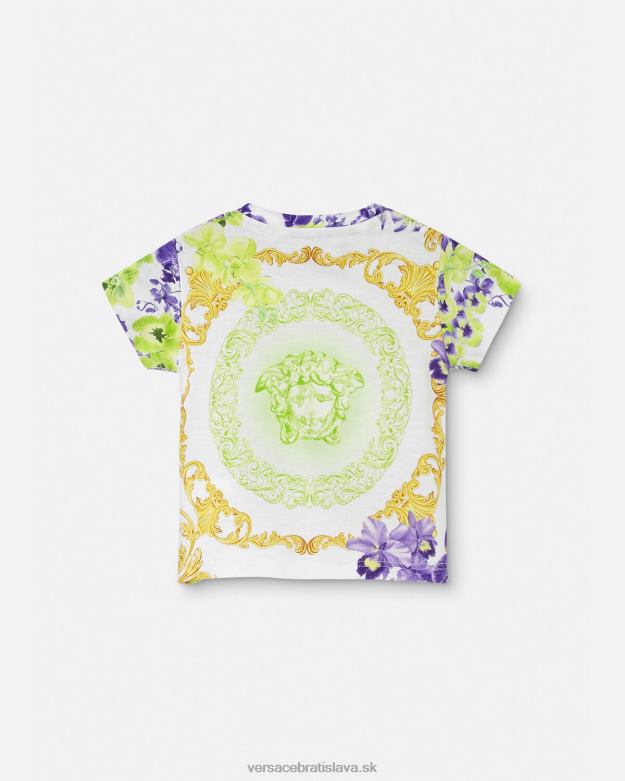 oblečenie X8X8P1866 Versace detské tričko medusa orchid biela a potlač deti