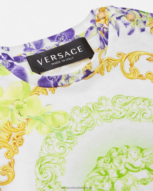 oblečenie X8X8P1866 Versace detské tričko medusa orchid biela a potlač deti