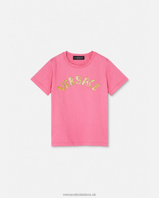 oblečenie X8X8P1932 Versace tričko s logom Ružová deti