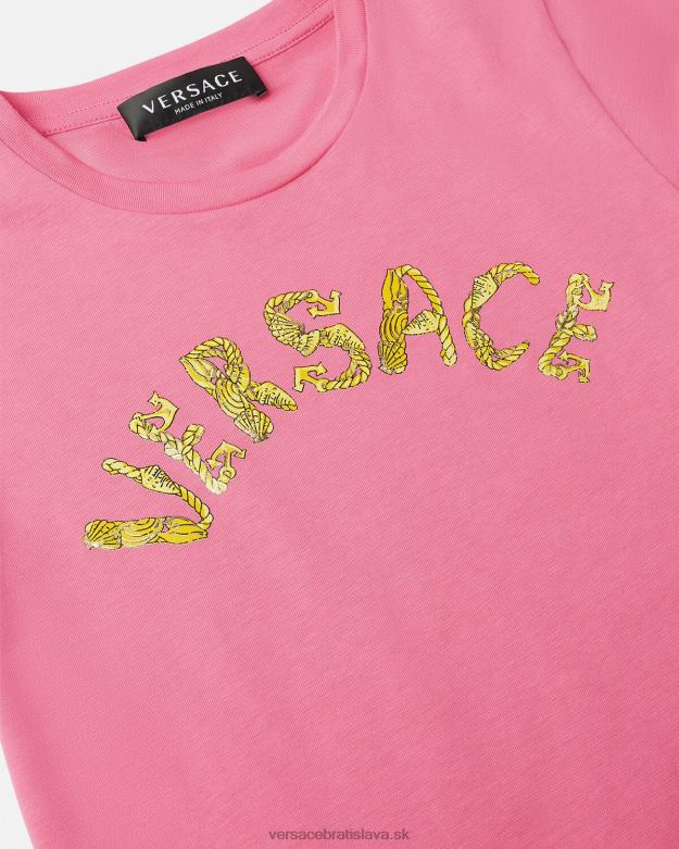oblečenie X8X8P1932 Versace tričko s logom Ružová deti