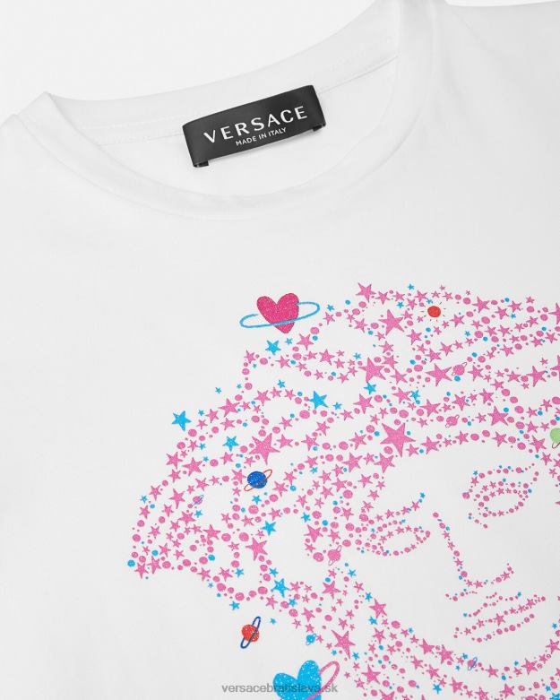 oblečenie X8X8P1946 Versace tričko medúza biela a potlač deti