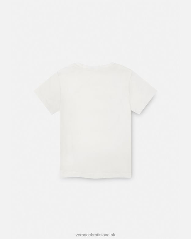 oblečenie X8X8P1964 Versace krištáľové tričko medúza biely deti