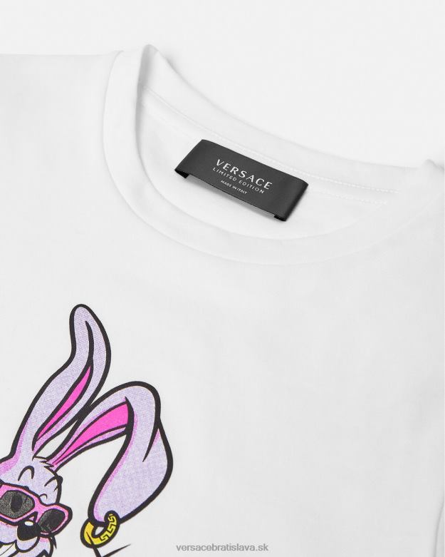 oblečenie X8X8P1990 Versace lunárny nový rok králik tričko Ružová deti