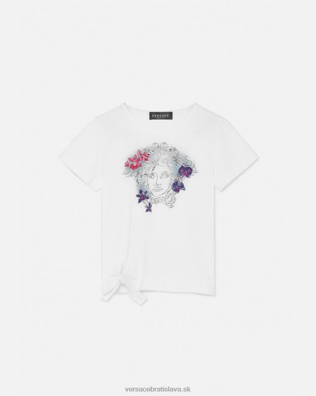 oblečenie X8X8P2003 Versace tričko orchidea medúza biela a potlač deti