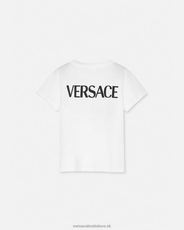 oblečenie X8X8P2004 Versace tričko s logom biely deti