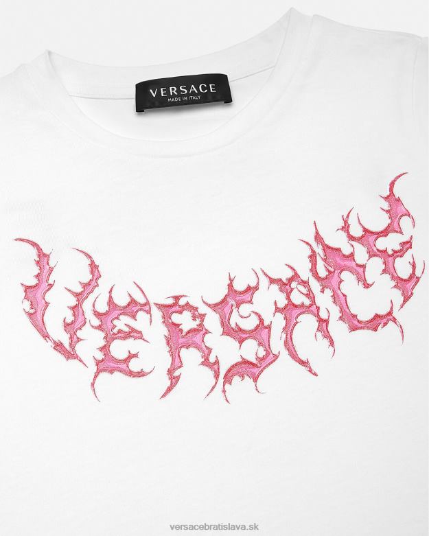 oblečenie X8X8P2004 Versace tričko s logom biely deti