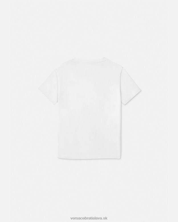oblečenie X8X8P2018 Versace tričko s logom cestovného hrnčeka biela a potlač deti