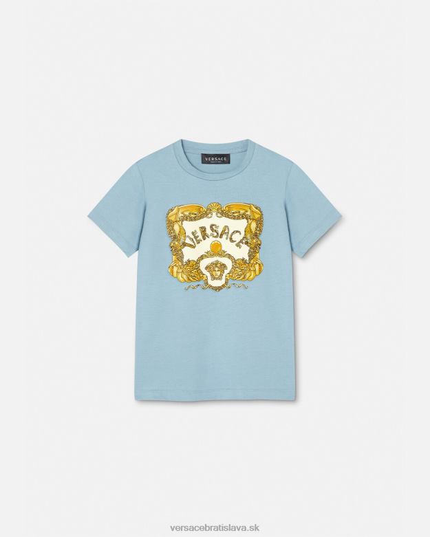 oblečenie X8X8P2084 Versace mušľové barokové tričko svetlo modrá deti