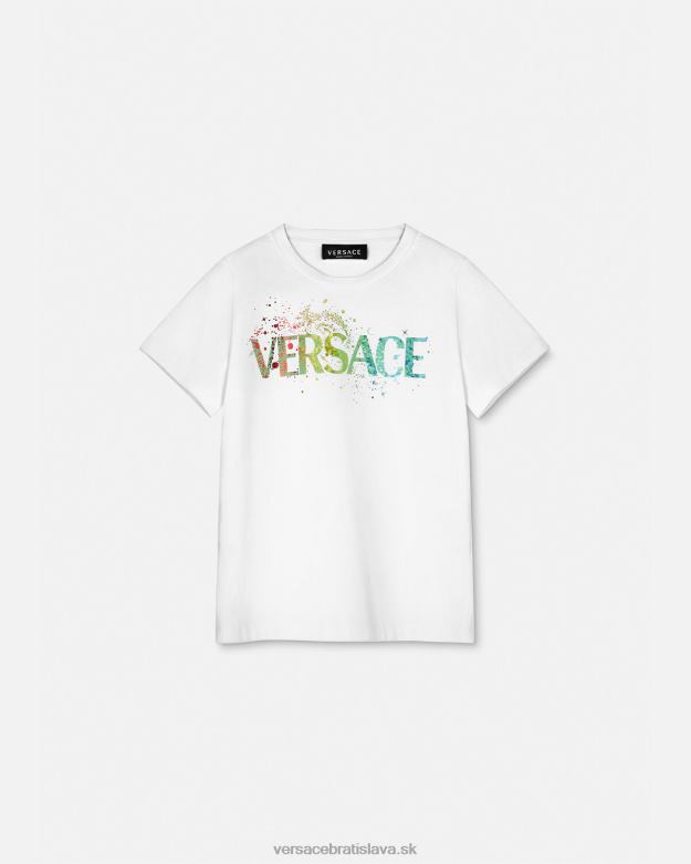 oblečenie X8X8P2094 Versace tričko s logom Modrá deti