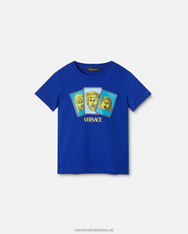 oblečenie X8X8P2121 Versace le maschere tričko Modrá deti