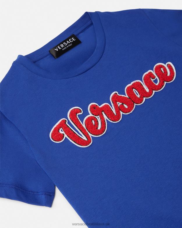 oblečenie X8X8P2132 Versace tričko s logom univerzity bluette deti