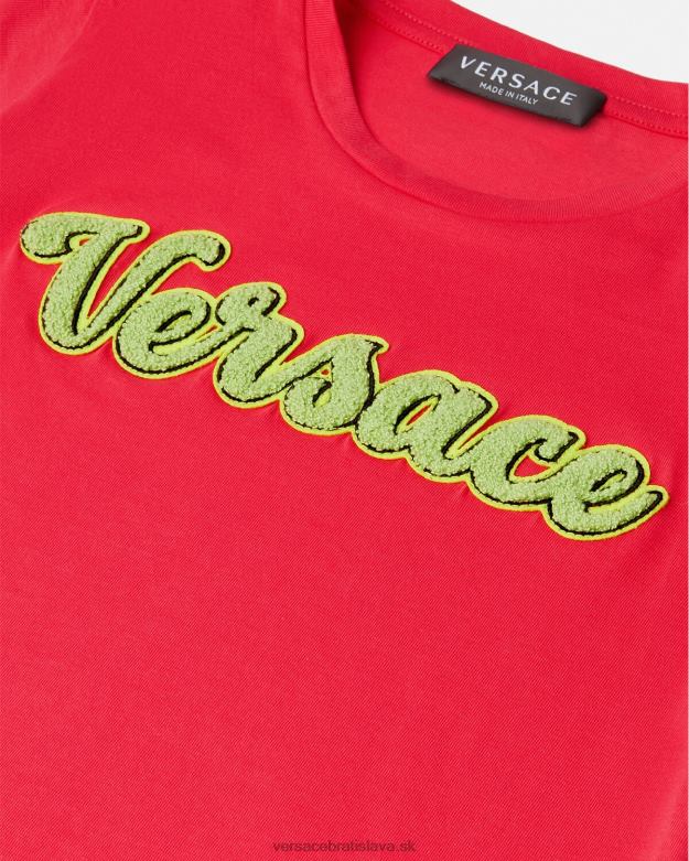 oblečenie X8X8P2133 Versace tričko s logom univerzity červená deti