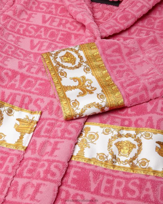 oblečenie X8X8P2065 Versace celoplošný župan Ružová deti