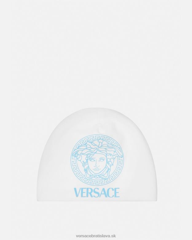 príslušenstvo X8X8P1816 Versace medúza detská čiapka modrá a biela deti