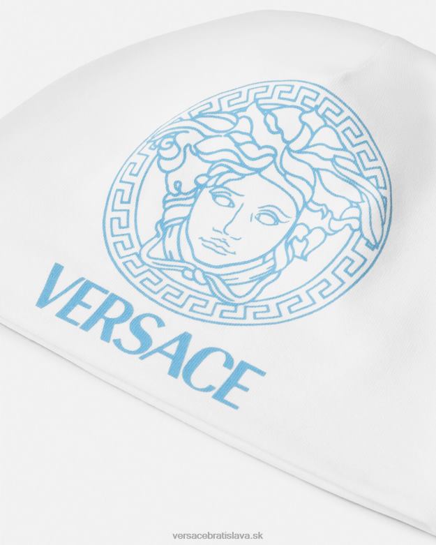 príslušenstvo X8X8P1816 Versace medúza detská čiapka modrá a biela deti